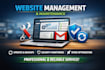 manage website as manager, do maintenance and management