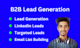 provide high quality targeted b2b leads as per buyer requirements