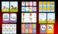 design colorful kids flashcards for amazon KDP books