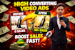 create high converting short video ads for shopify products