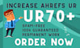 increase ahrefs ur 0 to 70 plus