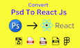 convert psd to react and figma to react responsive design