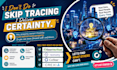 do commercial real estate skip tracing and database building