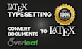 convert any document into PDF latex using overleaf