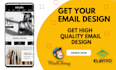 design klaviyo template and klaviyo email design for flows