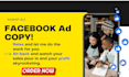 copywrite facebook ad that boosts sales and converts