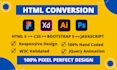 convert figma, psd, xd to responsive html css bootstrap
