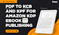 convert PDF files to KDP ebook files