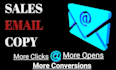 write high converting email copywriting for your sales