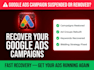 recover and restore your suspended google ads campaigns or account