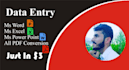 do data entry work in ms office word, excel, power point