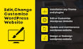 install edit customize update your wordpress theme website