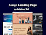 design a custom landing page design in adobe xd