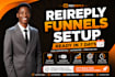 rei reply triggers reireply funnels setup workflow real estate