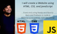 create a website using HTML, CSS, and javascript