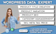 do wordpress data entry and woocommerce product listing