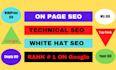 deeply on page SEO and technical optimization of wp website