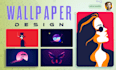 design a modern custom wallpaper for desktop or mobile