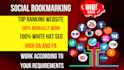create high da pa social bookmarking SEO backlinks manually