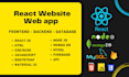 react website or mern stack app using node js, mongodb mysql firebase express js