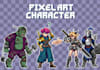 draw pixel art designs and 8 bit icons