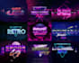 create 80s vintage chrome design with futuristic 80s logo designs