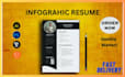 design infographic resume design,doctor  ats resume