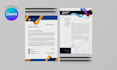 business invoice, letterhead, proposal, and report design
