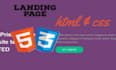 create a landing page using HTML and CSS