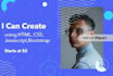 can create pages using  html,css,bootstrap,javascript