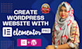 create a wordpress page or post with elementor pro