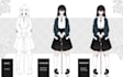 make a professional character sheet and concept art