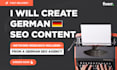 write articles, website content and blog posts in german