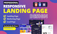 create modern and fully responsive html landing page