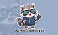 draw cute animals character, sticker, emoticon