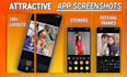 design app screenshots for app store and play store