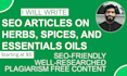 write articles on ayurveda, aromatherapy, and essential oils