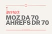 increase ahrefs dr 70 moz da 50 plus