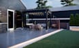 do 3d backyard landscape design patio pergola deck gazebo fireplace bbq kitchen