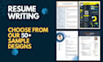 provide professional resume and CV writing services