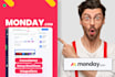 be your monday crm consultant,setup monday com project management, monday expert