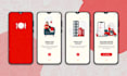 design splash screen and onboarding screens for mobile app