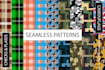 design checks plaids camouflage seamless patterns and prints
