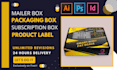 do subscription box, mailer box, packaging box with 3d mockup