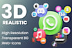 create modern 3d custom app icon