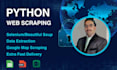 do python web scraping, data extraction, and data mining at a cheap rate