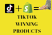 do winning  product research for shopify tiktok dropshipping