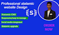 design and develop website using statamic cms