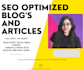 write exclusive SEO articles and blog posts for you,exclusive and overperforming