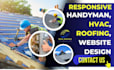 design handyman, hvac, roofing website, handyman hvac, roofing leads